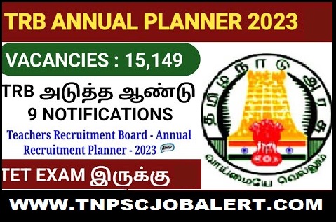 Tamilnadu Teachers Recruitment Board (TN TRB) Annual Planner 2023