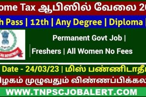 Income Tax Job Recruitment 2023 For 71, Tax Assistant, MTS Post