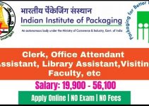 Indian Institute of Packaging Job Recruitment 2023 For 47, Clerk Post