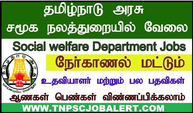 TN Social Welfare Dept Job Recruitment 2023 For 07, DEO Post